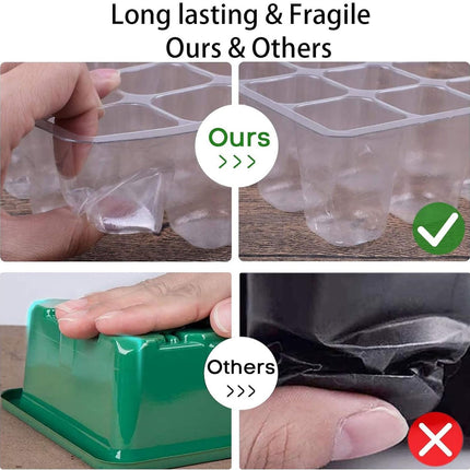 Indoor greenhouse cultivation box, 3 pieces 36 cells mini greenhouse cultivation, cultivation trays seedling, seedling starter trays greenhouse cultivation tray with lid and ventilation for seedling plant