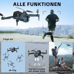 Durable brushless motor drone with 84 minutes super long flight time, drone with 4K HD camera for beginners, CHUBORY A77 WiFi FPV quadcopter, follow mode, auto-hover, 3 batteries, carrying case