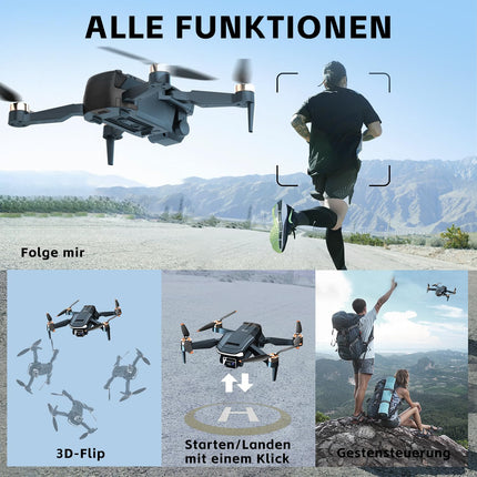 Durable brushless motor drone with 84 minutes super long flight time, drone with 4K HD camera for beginners, CHUBORY A77 WiFi FPV quadcopter, follow mode, auto-hover, 3 batteries, carrying case