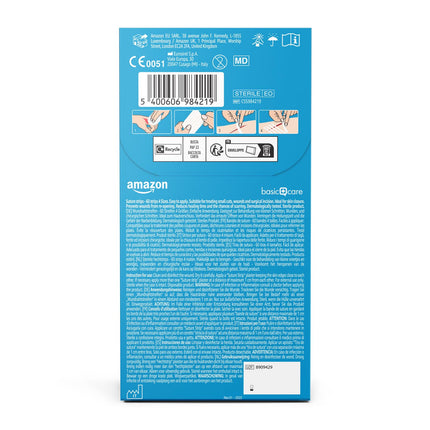 Amazon Basic Care - Wound Closure Strips, Hypoallergenic, Sterile, 4 Sizes, 60 Count