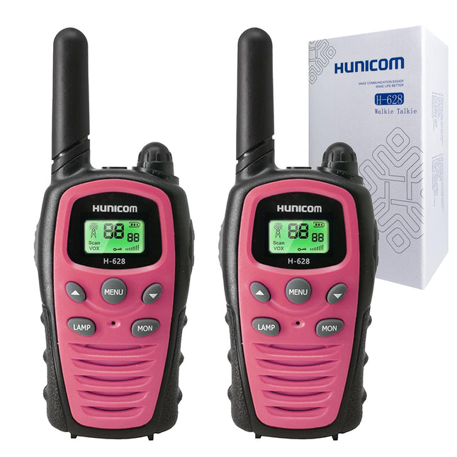 HUNICOM Walkie Talkies for Girls Women with Long Range - PMR 16 Channels Walkie Talkie Radios VOX with Flashlight LED