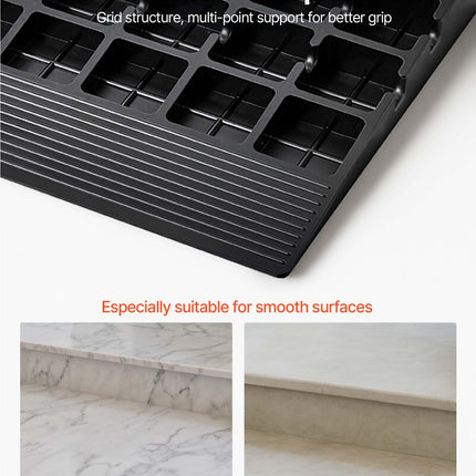 VEVOR Rubber Threshold Ramp, 10.2 cm Rise, Door Threshold Ramp, 3-Channel Cable Cover, Solid Rubber Threshold Ramp, with a Load Capacity of 1 T for Wheelchairs and Scooters