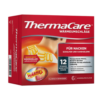 ThermaCare Neck, 6 pieces, heat patches for neck, shoulder, and wrist, effectively relieve neck pain, original product from Angelini Pharma Germany