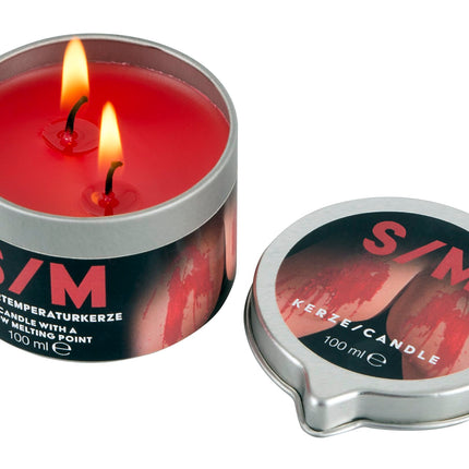You2Toys S/M Candle Red Jar 100ml - Low-temperature candle for him and her, erotic wax games, for massages and S&amp;M games