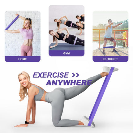 Fokky Fitness Bands [Set of 5], 100% Natural Latex Fitness Band with Exercise Instructions in German &amp; Carrying Bag Resistance Bands Resistance Bands Gymnastics Band for Muscle Building Pilates Yoga