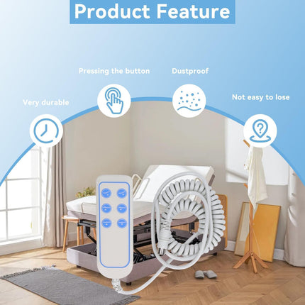 IP66 Power Recliner Controller Remote Control Replacement, Lift Chair Hand Control, 8-pin Lift Bed Control, Electric PVC Lift Chair Hand Control, Lift Chair Remote Control for Manual Hand Control