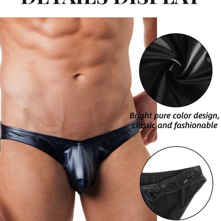 comeondear String Thong Men's Sexy Underwear Large Sizes Micro Briefs Men's Lingerie Sexy Underwear Thong Underpants Briefs Oversized Black, M