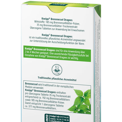 Kneipp Nettle Coated Tablets - Traditional herbal medicinal product - Supports the excretory function of the kidneys