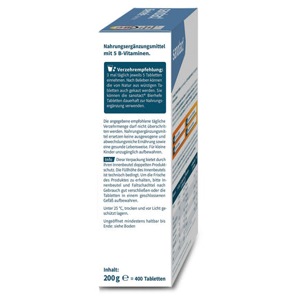 sanotact Brewer's Yeast Tablets (400 Tablets) • 100% natural brewer's yeast, vegan • With biotin for beautiful hair &amp; healthy skin • 6 B vitamins • Also suitable for dogs • Yeast tablets