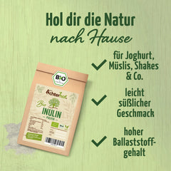 Organic Inulin Powder 250g | Low-calorie fiber from agave | Fine-grained and highly soluble in water | Ideal for drinks, cooking, and baking | from Achterhof