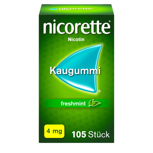 NICORETTE Chewing Gum 4mg Freshmint – Nicotine chewing gum for smoking cessation – Mint flavor – with 4mg nicotine – Quit smoking – 105 pcs.