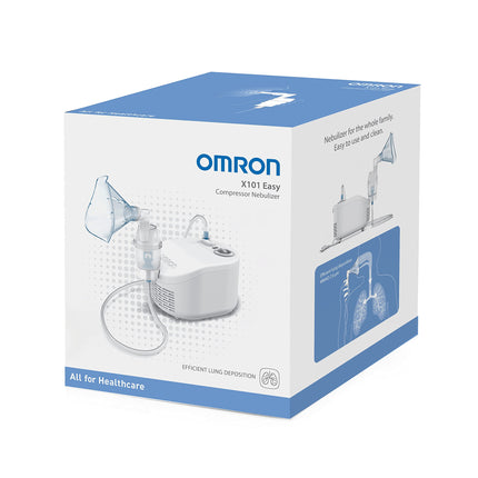 OMRON X101 Easy Nebulizer for Adults and Children – Inhaler for easy treatment of respiratory diseases such as asthma, colds, and allergies; Nebulizer with high-quality accessories