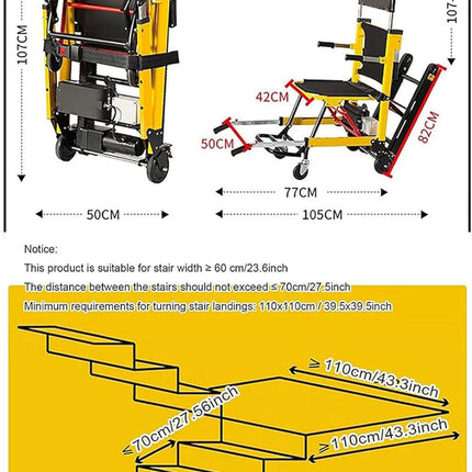 Crawler stair climber wheelchair, electric crawler stair climber, portable sack truck stair climber, can go up and down stairs, chair, stair climbing wheelchair for elderly patient