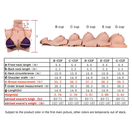 CRRCLSY Silicone Breast Forms Realistic Fake Breasts Breastplate False Boobs for Cosplay Crossdresser Drag Queen (Cream, B Cup Silicone Filler) (Cream, C Cup Silicone Filler)