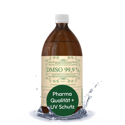 DMSO 500ml 99.9% pharmaceutical quality &amp; purity - DMSO Dimethyl Sulfoxide ph. EUR undiluted in a light-protected amber glass pharmacy bottle - DMSO 99.9% 500ml