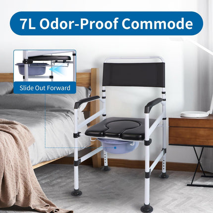 EOSPRIM height-adjustable toilet chairs, mobile toilet chairs for seniors, raised toilet seats with armrests, raised toilet seats for seniors, shower chairs, shower chair seats with armrests