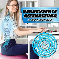 #DoYourFitness Exercise Ball including ball pump | Fitness seat ball in 55cm to 85cm | Anti-burst | Training ball for yoga, Pilates, gym, office &amp; pregnancy | Fitness ball &amp; balance for core training