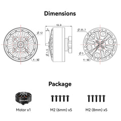 2006 1950KV FPV Drone Motor - 6S Brushless Motor for 3.5, 4, 5 inch FPV Drone QAV Quadcopter - 4 Pack