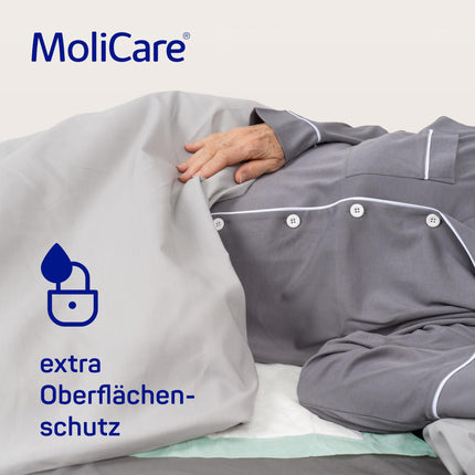 MoliCare Premium Bed Mat 5 Drops: Bed protection pad with absorbent core made of cellulose flakes, 60x90 cm, 4x25 pieces