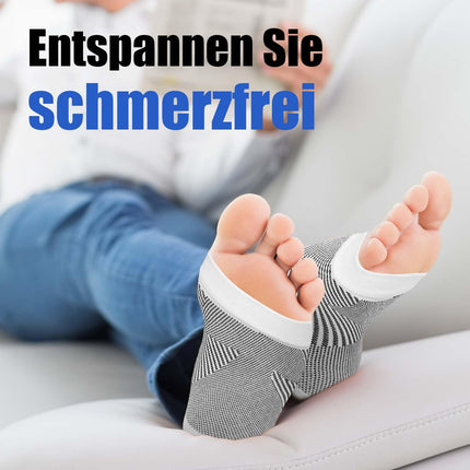 PUTUO Neuropathy Socks for Men Women: Orthopedic Compression Socks Plantar Fasciitis Socks Ankle Brace Large L/XL White 4 Pairs