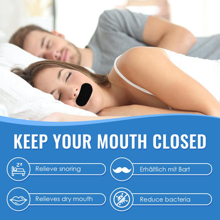 30 pieces mouth plasters against snoring, mouth band snore stopper, anti-snoring snoring plasters at night, against snoring, helps against snoring and develops nasal breathing habits
