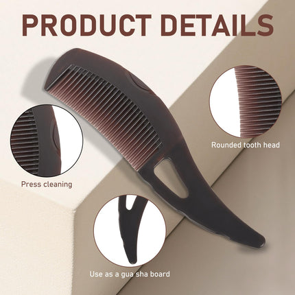 Dandruff Comb, 2 Pack Dandruff Comb, Massage Hair Comb, Hollow Tooth Dandruff Removal Scalp Comb Removes Dirt From Hair and Scalp Keep Your Scalp Clean and Healthy