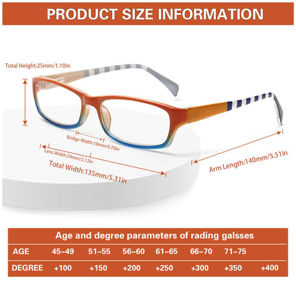COJWIS 6 pack reading glasses blue light filter glasses for women spring hinge reading aid glare-free UV glasses reading glasses (multicolored, 2.00, x)