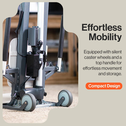 SuperHandy Electric Floor to Stand Lift for Seniors and People with Disabilities - up to 227 kg Weight Cap, Standing Aid, Portable, Adjustable, Ergonomic Design, Easy Storage [for