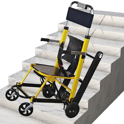 XZLZMYP Yellow, Crawler Stair Climber Portable Foldable Electric Stairlift Wheelchair Manual Stair Climbing Wheelchair For Elderly Patients Can Go Up And Down Stairs