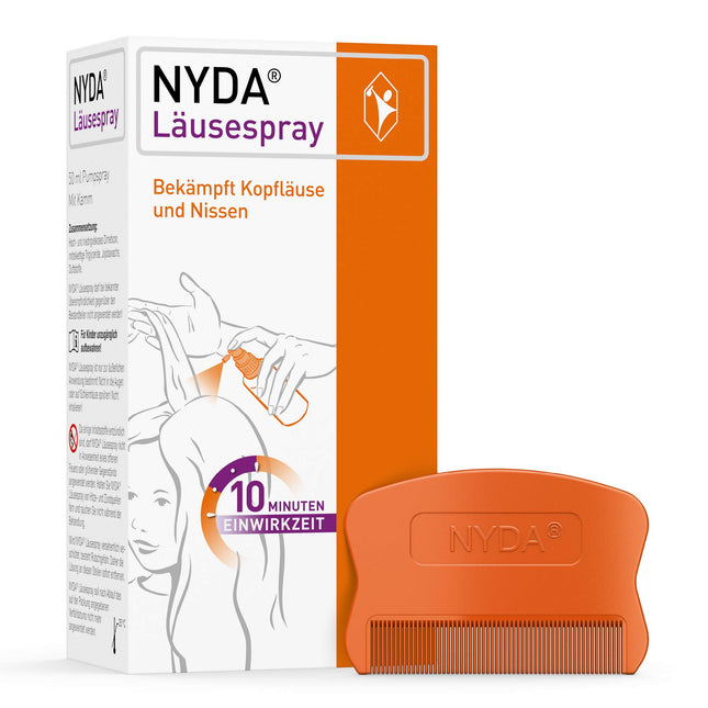 NYDA Lice Spray: Reimbursable treatment for head lice for children and adults, 50 ml