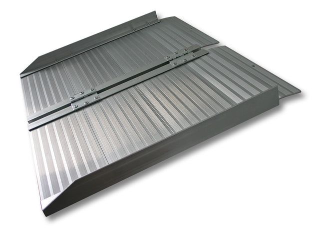 Wiltec Wheelchair Ramp Foldable 150 cm 270 kg, Mobile Access Rail as Wheelchair Ramp, Aluminium Suitcase Ramp, Flat Ramp Foldable