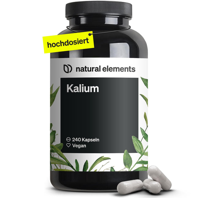 Potassium – 240 capsules with 800 mg elemental potassium (from potassium citrate) per daily dose – for blood pressure, muscle function &amp; nervous system – vegan, high dosage, no additives