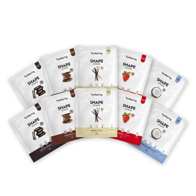 foodspring Shape Shake, 10-pack, 10x60g, meal replacement for weight loss*, high in protein, 24 vitamins &amp; minerals