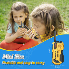 SIMREX Walkie Talkie for children set of 2, toys from 3 4 5 6 7 8 years, walkie talkie children, outdoor games for children, walkie talkie children's toy 200 meters range, yellow-black ﻿