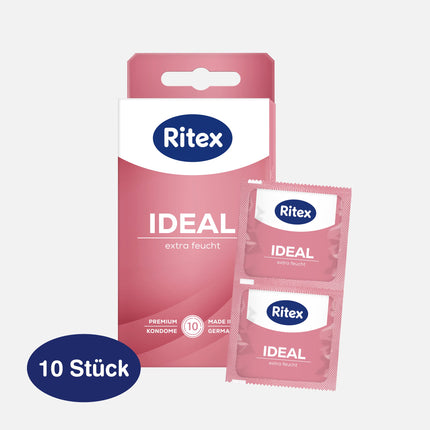 Ritex IDEAL condoms, extra moist, extra lubricant, 10 pieces, Made in Germany (1 pack)