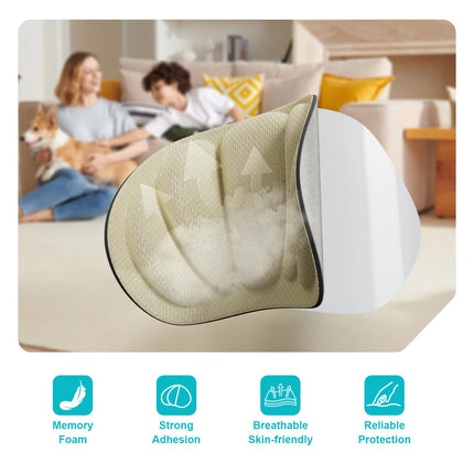 SURFOU Heel Pads for Shoes That Are Too Big, Memory Foam Heel Protector, Shoe Insoles Protector Against Blisters, Friction and Anti-Slip Heel Protection Pads, 6 Pairs