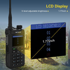 Retevis C62 Walkie Talkie Dual Band, Long Range Ham 2-Way Radio, 2000 mAh Rechargeable Walkie Talkies for Adults, for Hiking/Hunting/Camping (Black, 2 Pack)
