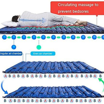 Anti-decubitus air mattress alternating pressure mattress, PVC air mattress for home use with air pump, leg bending function E