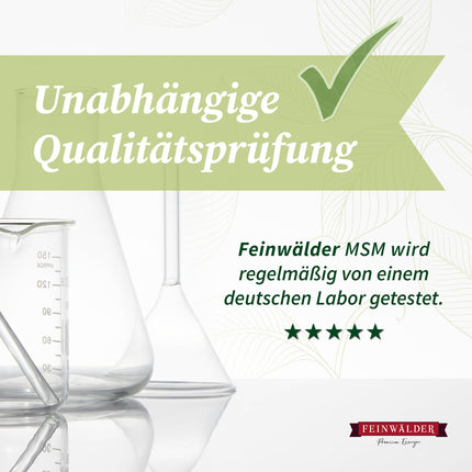 Feinwälder® MSM Powder, 1000g – 99.9% Purity, Premium Quality, Organic Sulfur, Methylsulfonylmethane without Additives