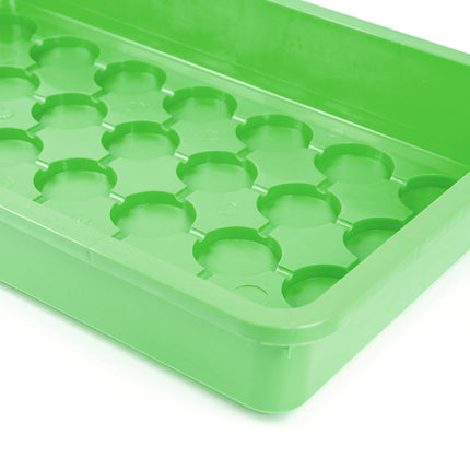 mgc24 Indoor Greenhouse Growing Kit - Growing Tray with Lid and Ventilation - Complete Set with 24 Peat Pots + 2.5l Potting Soil