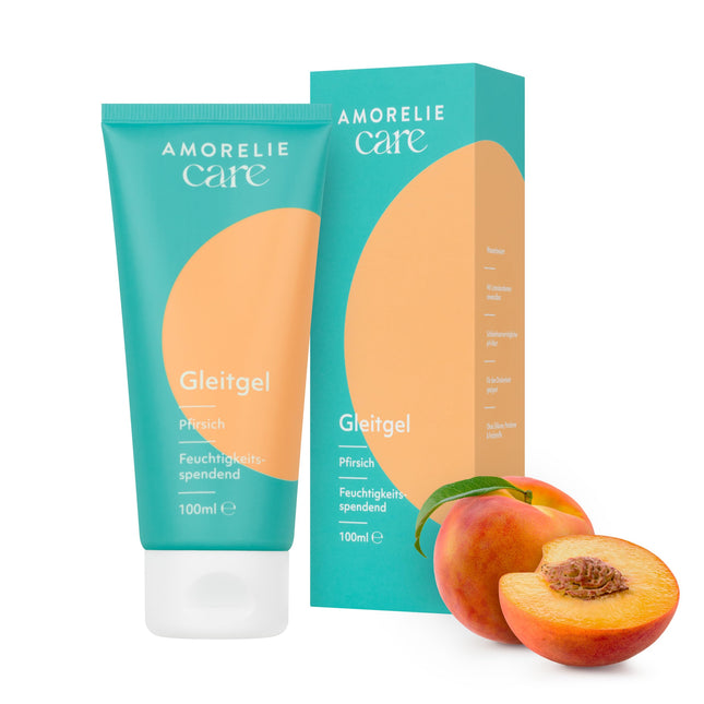 AMORELIE Care – Peach Flavored Lubricant Edible Water-Based Vegan (100ml)