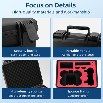 BRDRC Neo Case Bag Waterproof Hard Shell Travel Hard Case for DJI NEO Fly More Combo RC-N3 Battery Charging Hub Accessories