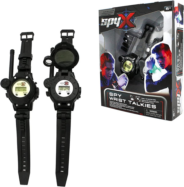 SpyX 10538 Spy Wrist Talkies for Kids - Hands-free secret communication via disguised walkie-talkies for fun spy missions - Includes watch disguise and Morse code option, 6+