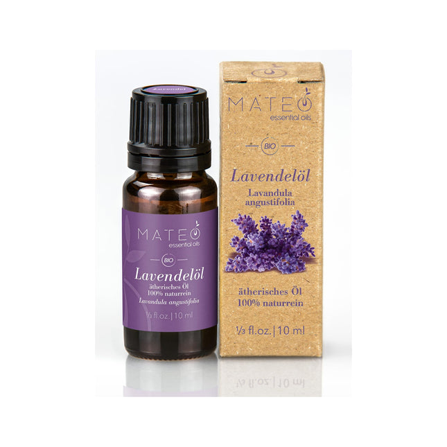 MateoEssentialOils – 100% Pure and Natural Lavender Oil (Lavandula angustifolia) – Organic, Gentle Fragrance – Ideal for Aromatherapy, Skin Care &amp; Relaxation – 10 ml.