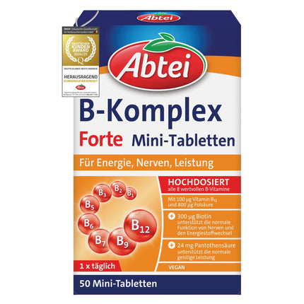 Abtei Vitamin B Complex Forte, 50 mini tablets