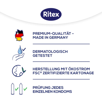 Ritex BIO lubricant, 50 ml, vegan and cruelty-free, free from fragrances and dyes, PEG, parabens, and other preservatives, Made in Germany