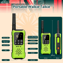 Retevis RT649P Walkie Talkie, Hover Waterproof IP67 Two-Way Radio, PMR 446 License-Free, 16 Channels, SOS Alarm, LED Torch, Walkie Talkies for Surfing, Rescue, Emergency Assistance, Kayaking, Fishing, Hunting, Summer (2 Pack)