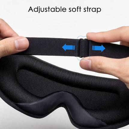 Sleep mask for side sleepers, 3D sleep mask for men, women, soft and breathable eye mask, 100% light-blocking sleep mask with adjustable strap for travel
