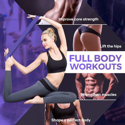 Fokky Fitness Bands [Set of 5], 100% Natural Latex Fitness Band with Exercise Instructions in German &amp; Carrying Bag Resistance Bands Resistance Bands Gymnastics Band for Muscle Building Pilates Yoga