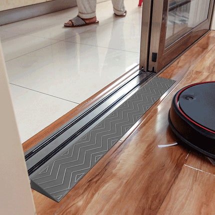 Wheelchair ramp, door threshold ramp steps, portable indoor sweeping robot door, curb ramp, non-slip solid plastic for bicycle scooter luggage, free cutting (gray, 100 * 10 * 3cm)
